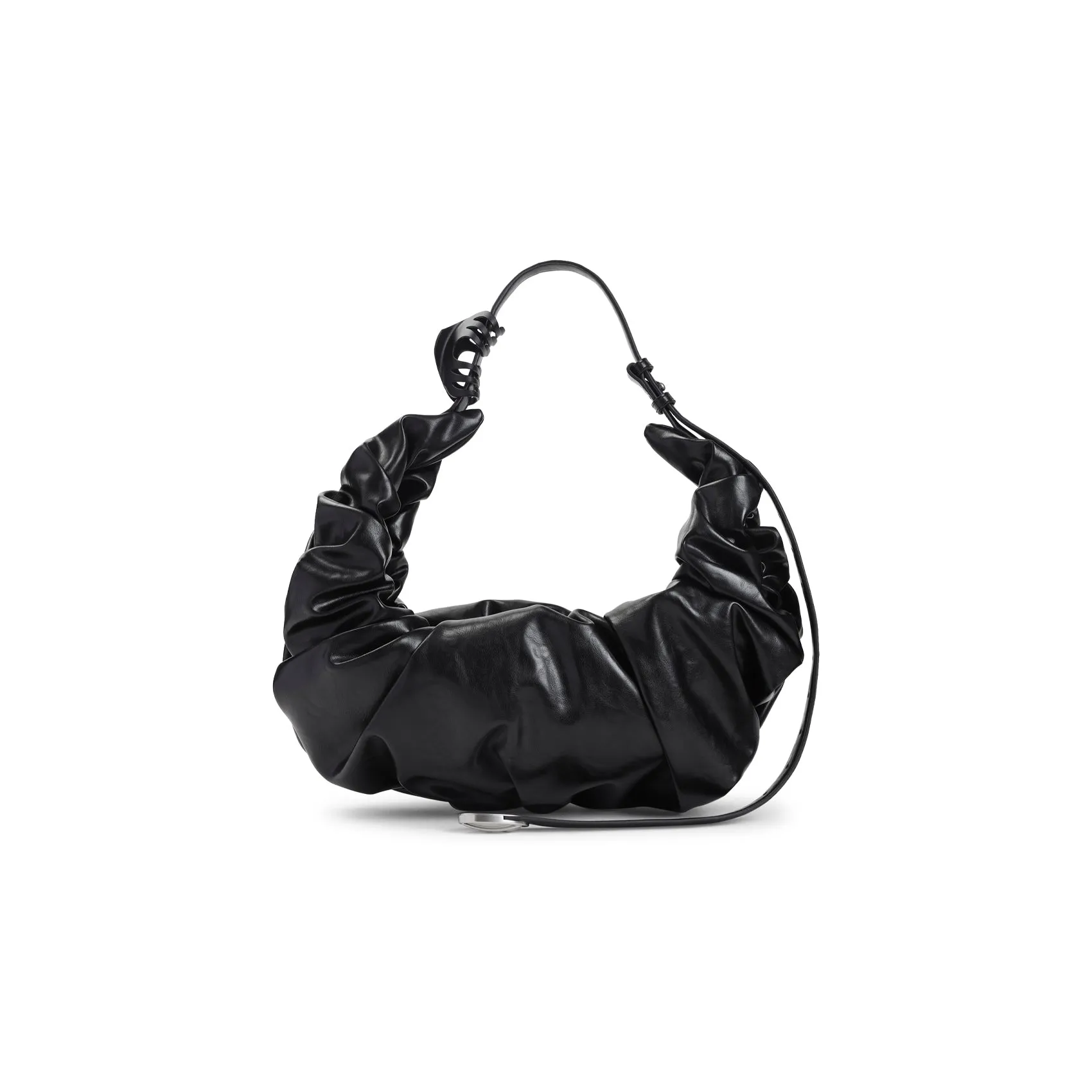 Black Grab-D Hobo L Polyurethane Handbag
