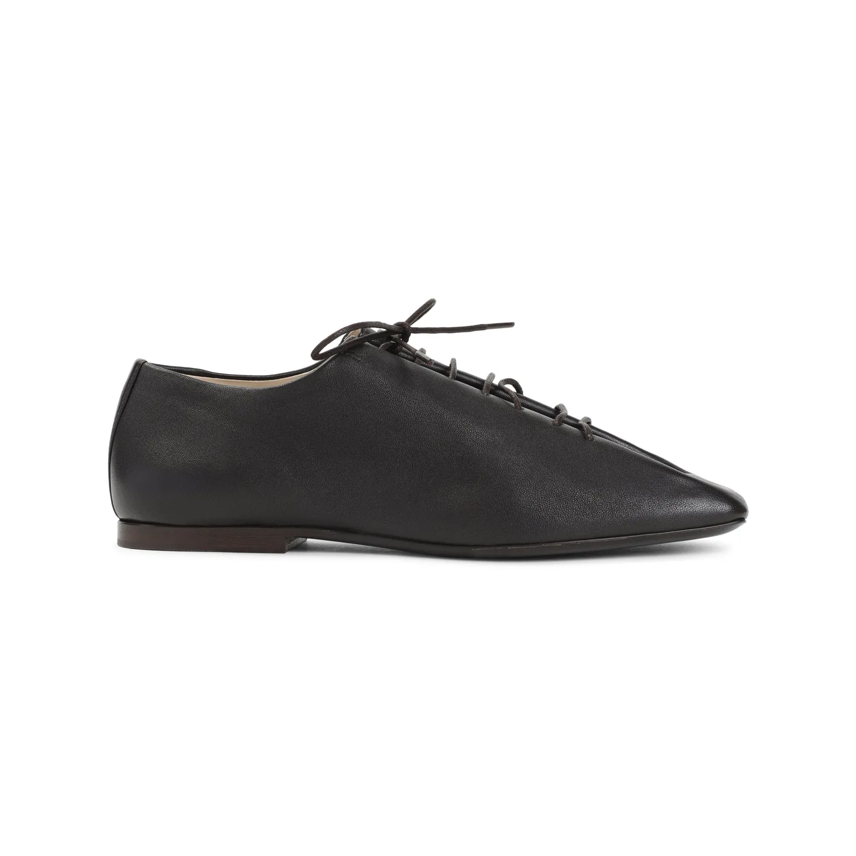 Black Souris Flat Classic Calf Leather Derbies