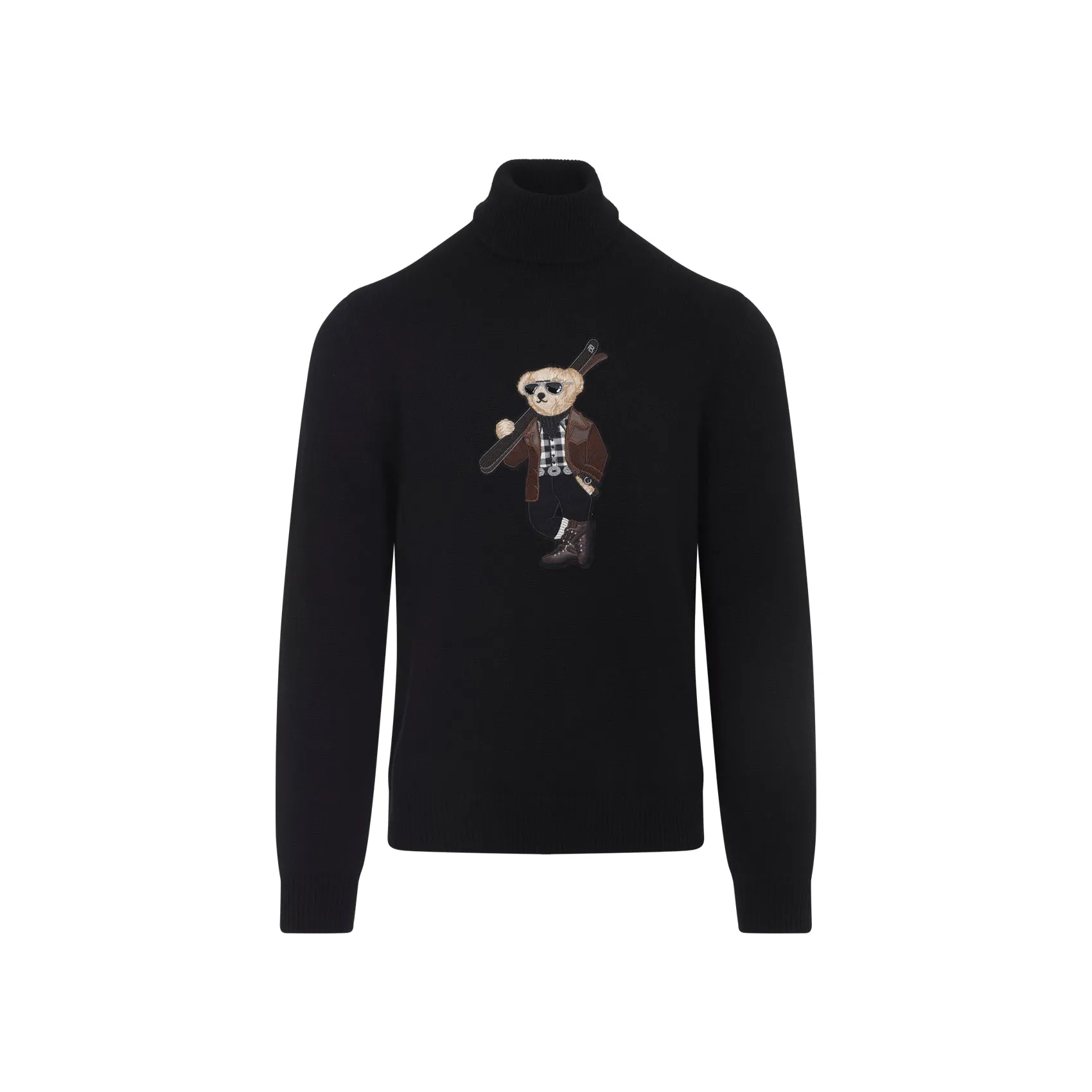 Black Bear Long Sleeve Cashmere Pullover