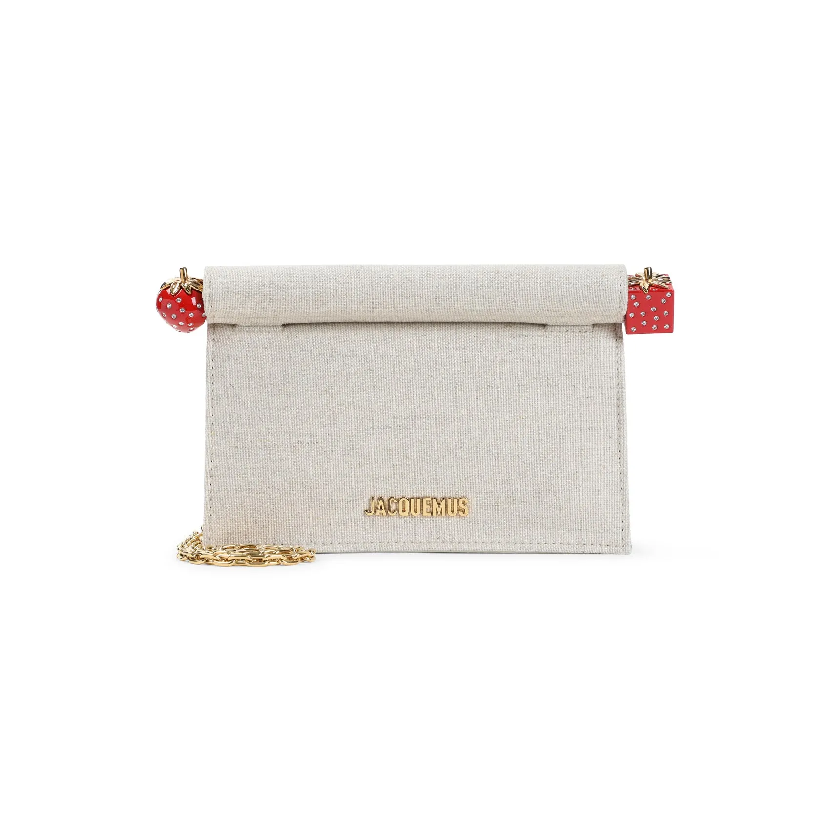 Light Greige Canvas Le Petit Pochette Rond C Handbag