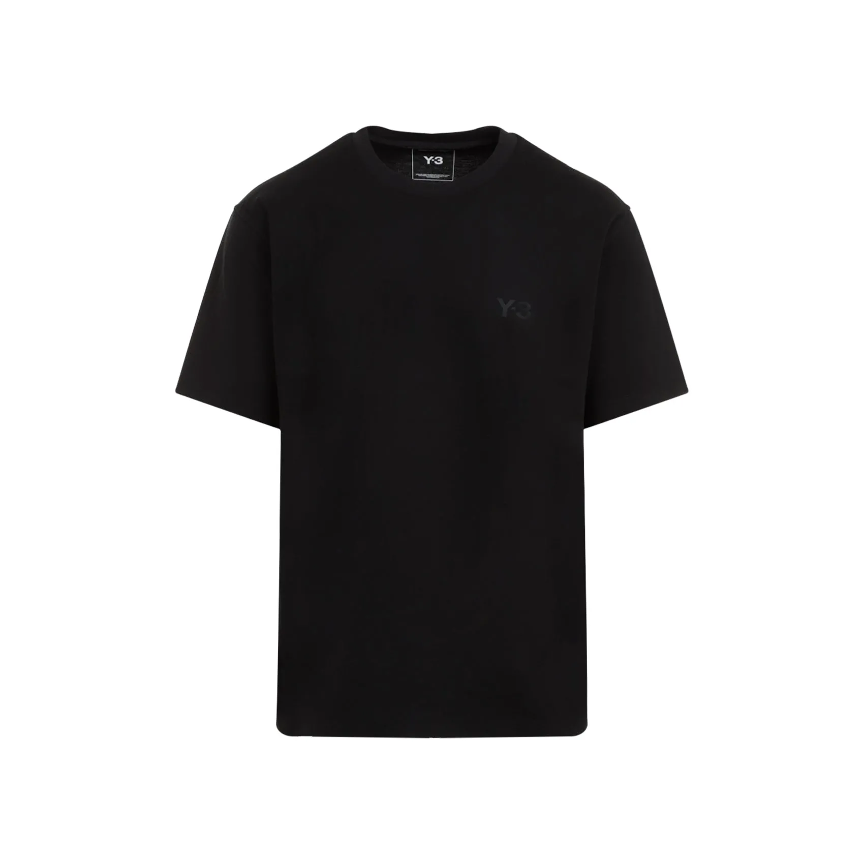 Black Cotton Short Sleeves Tee