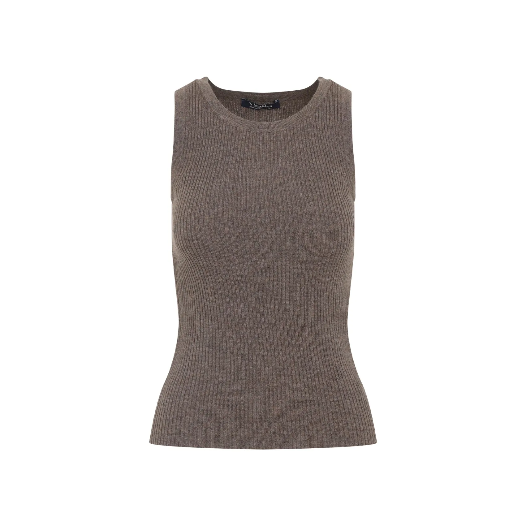 Brown Cipro Wool And Cashmere Tank Top