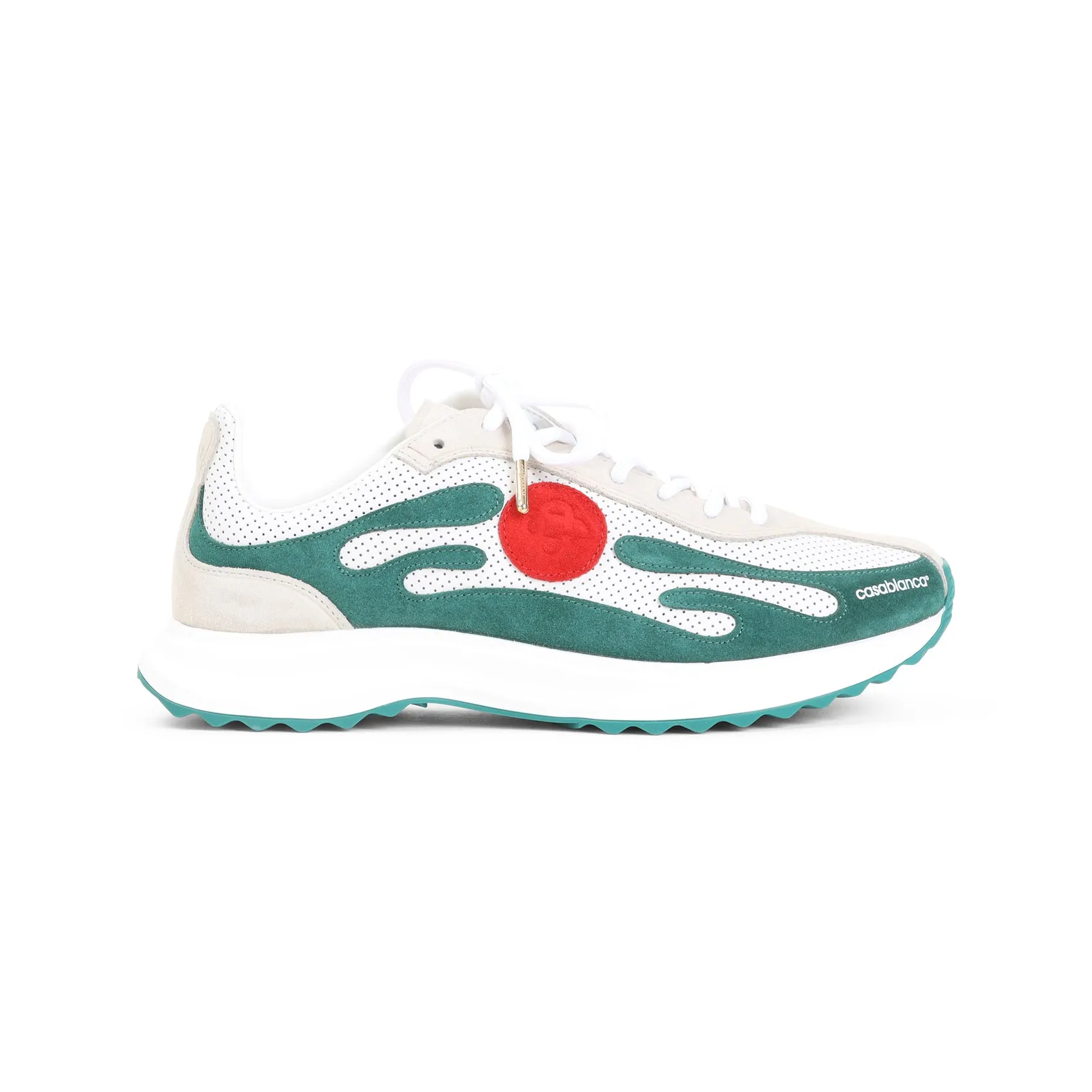 White Textile Mens Stade Sneakers