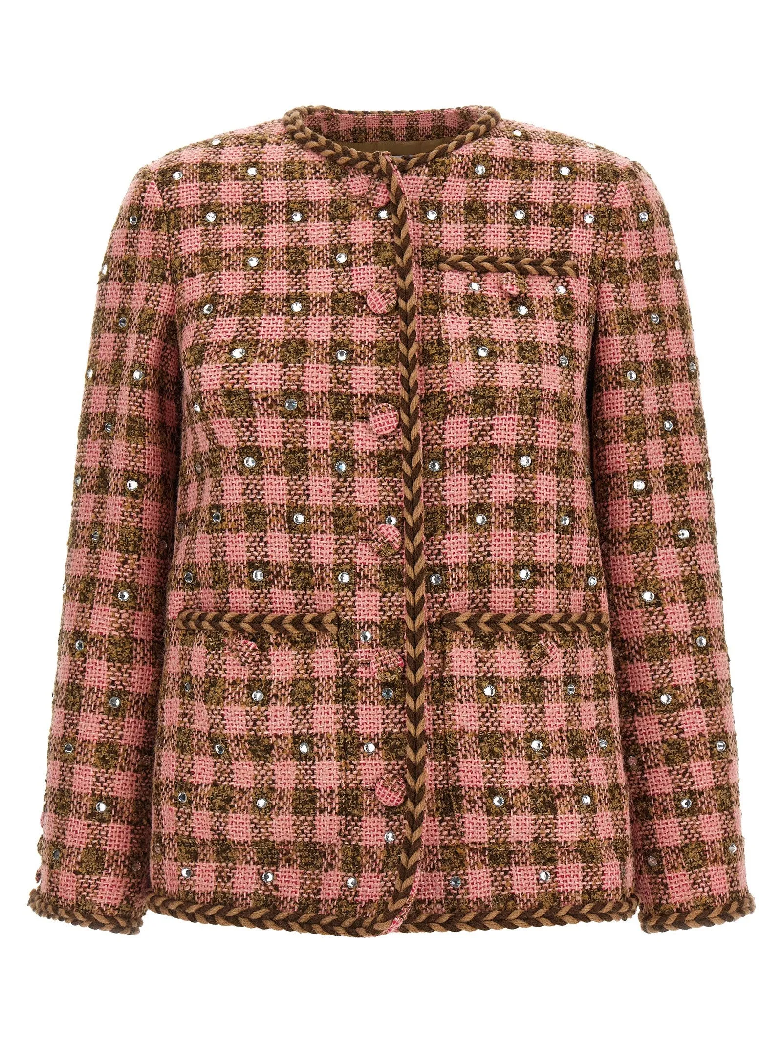 Rhinestone Blazer Jacket Blazers Rosa