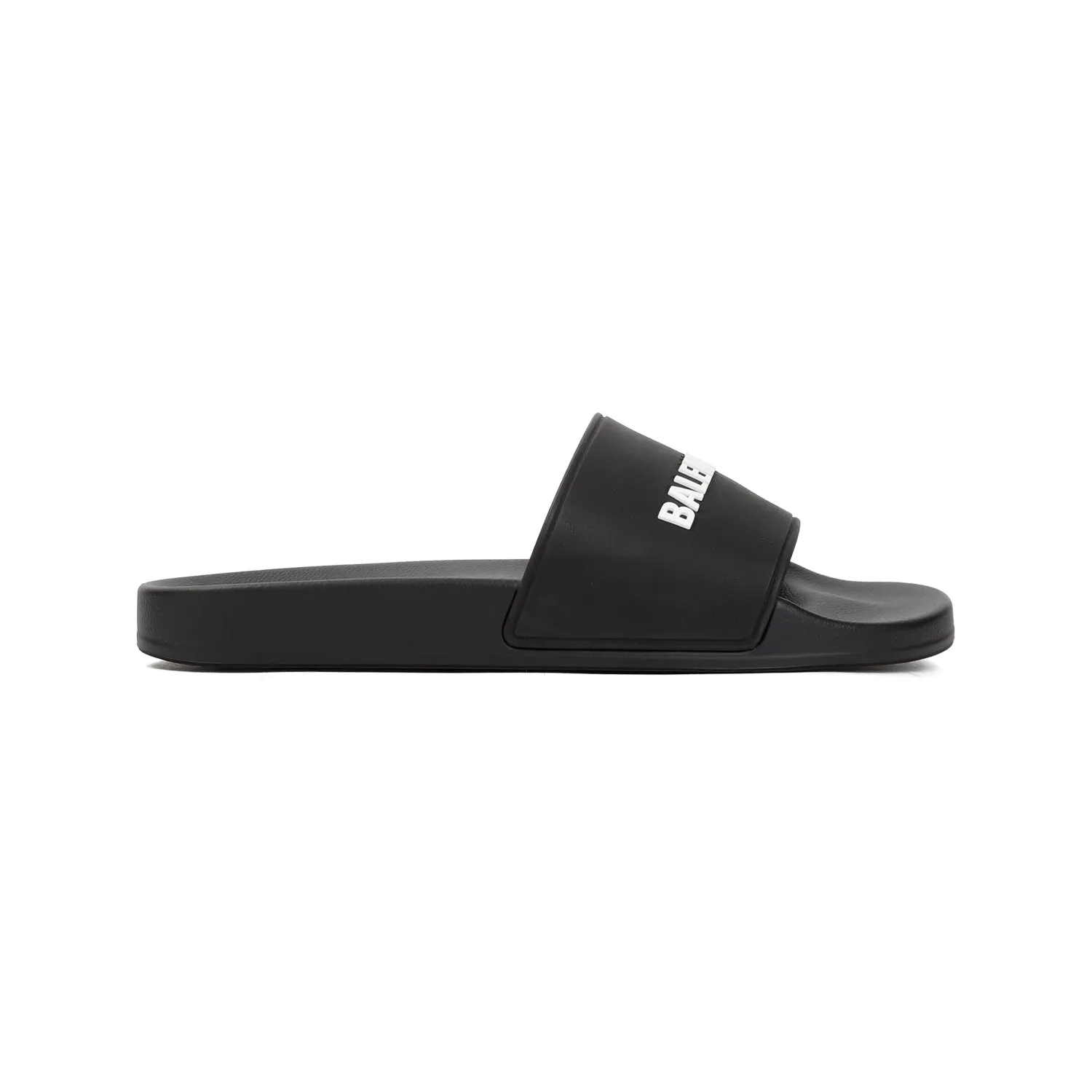 Black White Slide Logo Shoes