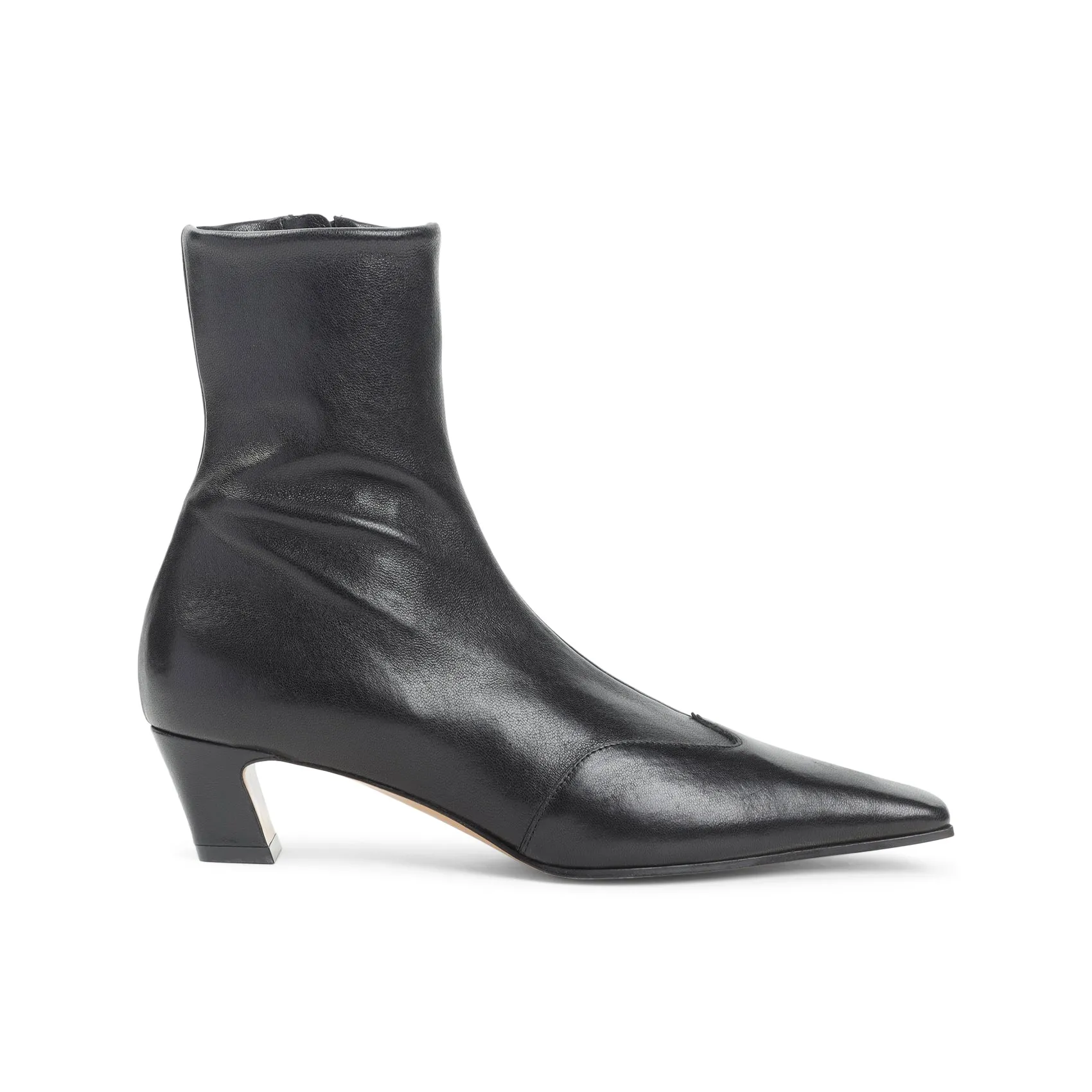Black Lamb Leather Nevada 40 Ankle Stretch Boot