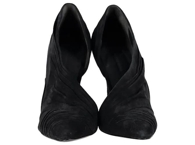 Décolleté da sfilata Alexander Wang Marcelia in pelle scamosciata nera Nero