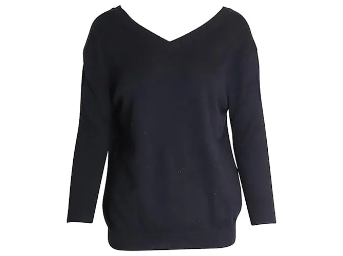 Maglione con scollo a V Isabel Marant in cotone Nero