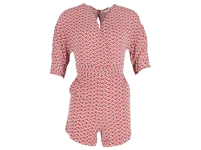 Tutina stampata Maje in poliestere rosso