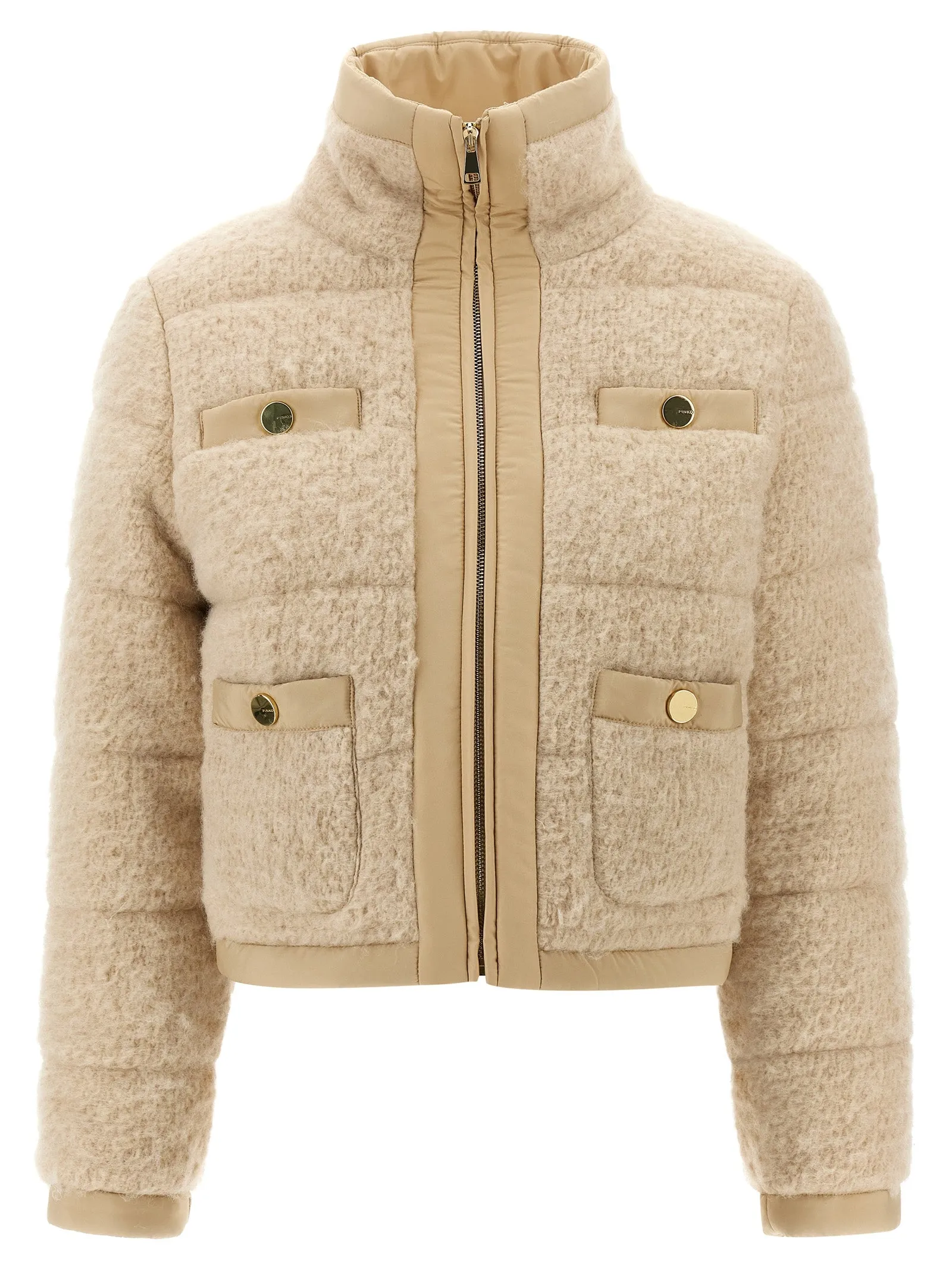 Raquel Puffer Jackets Beige