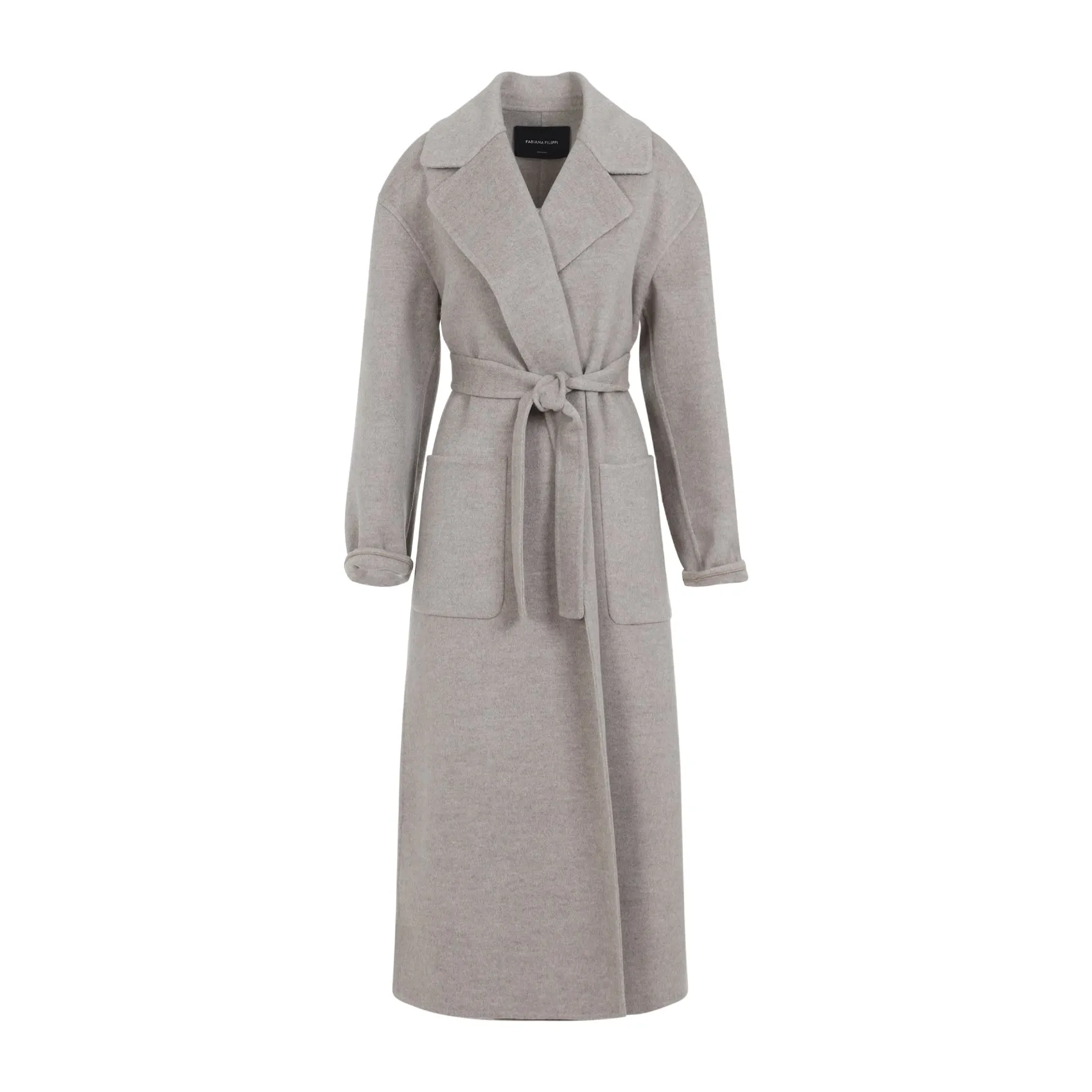 Coriander Grey Virgin Wool Belted Coat