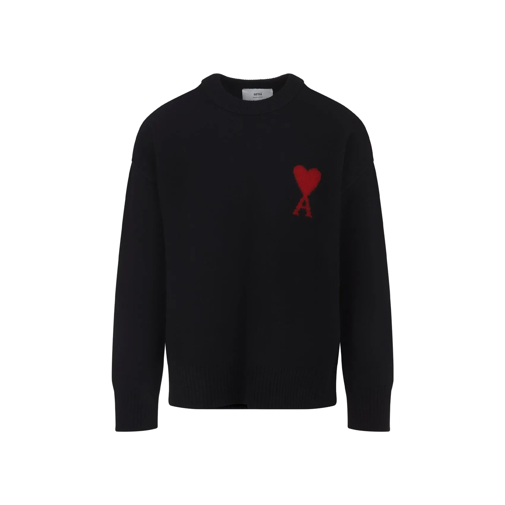 Black And Red Adc Crewneck Wool Sweater