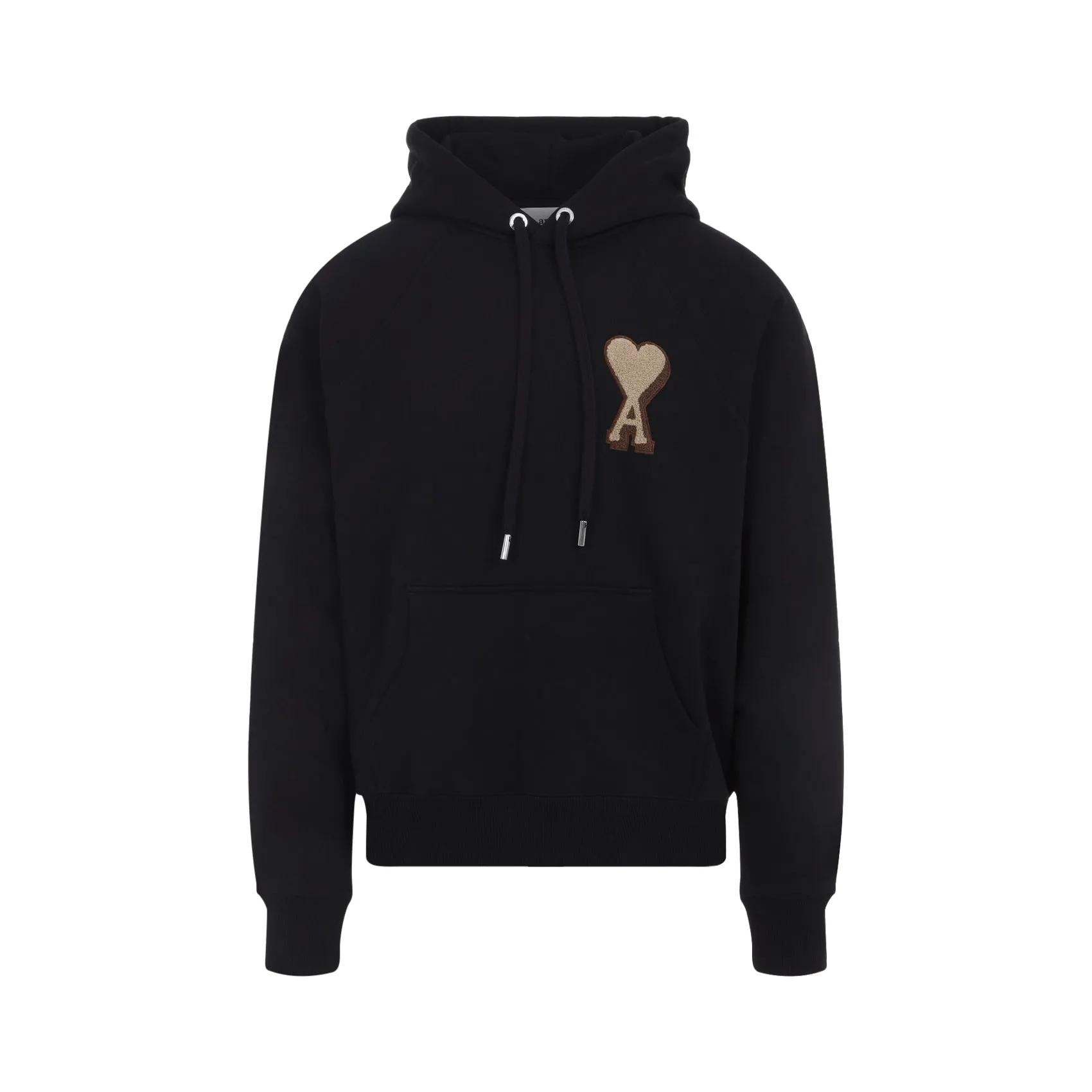 Black Organic Cotton Sweatshirt Hoodie With Adc Pa
