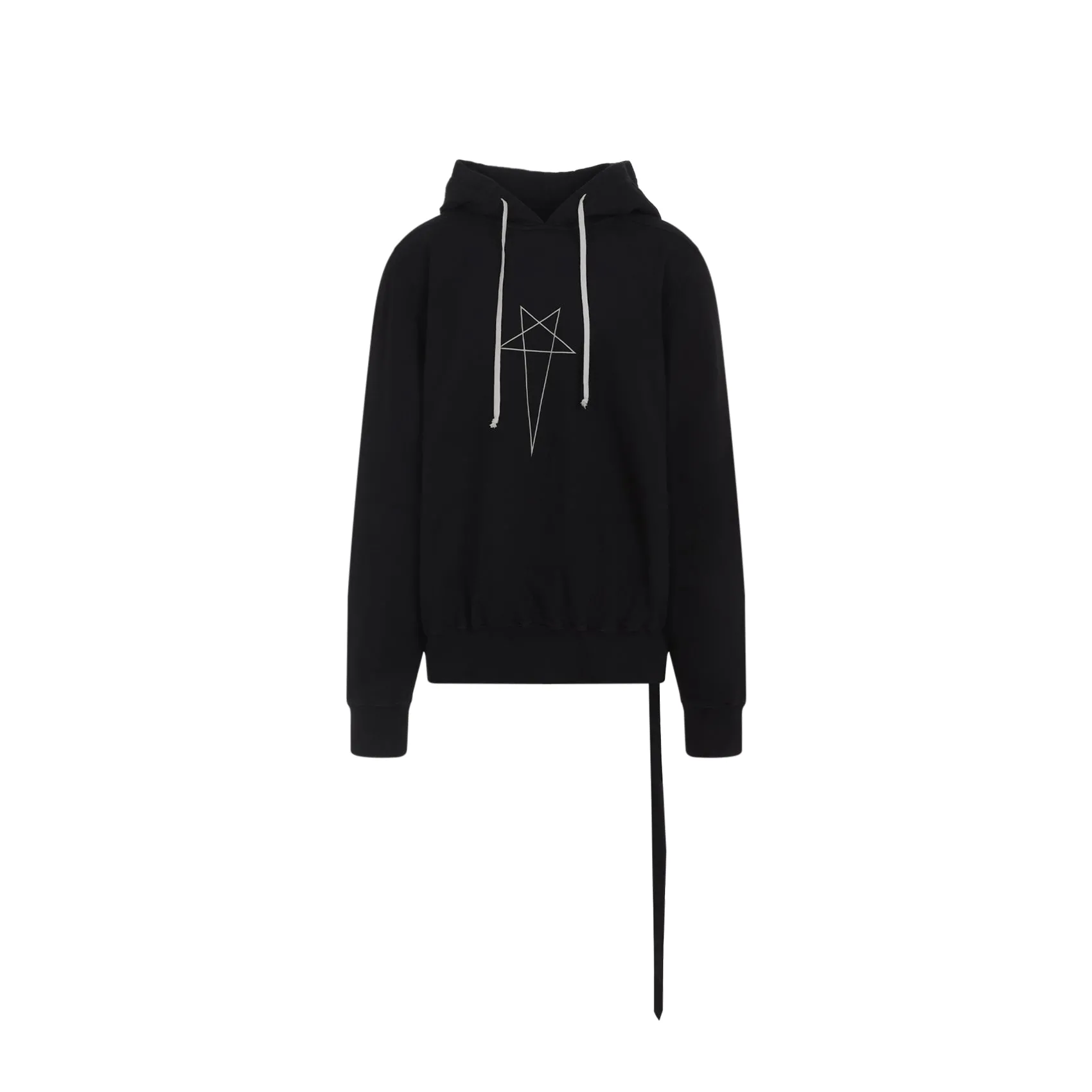 Black Cotton Oversized Hoodie