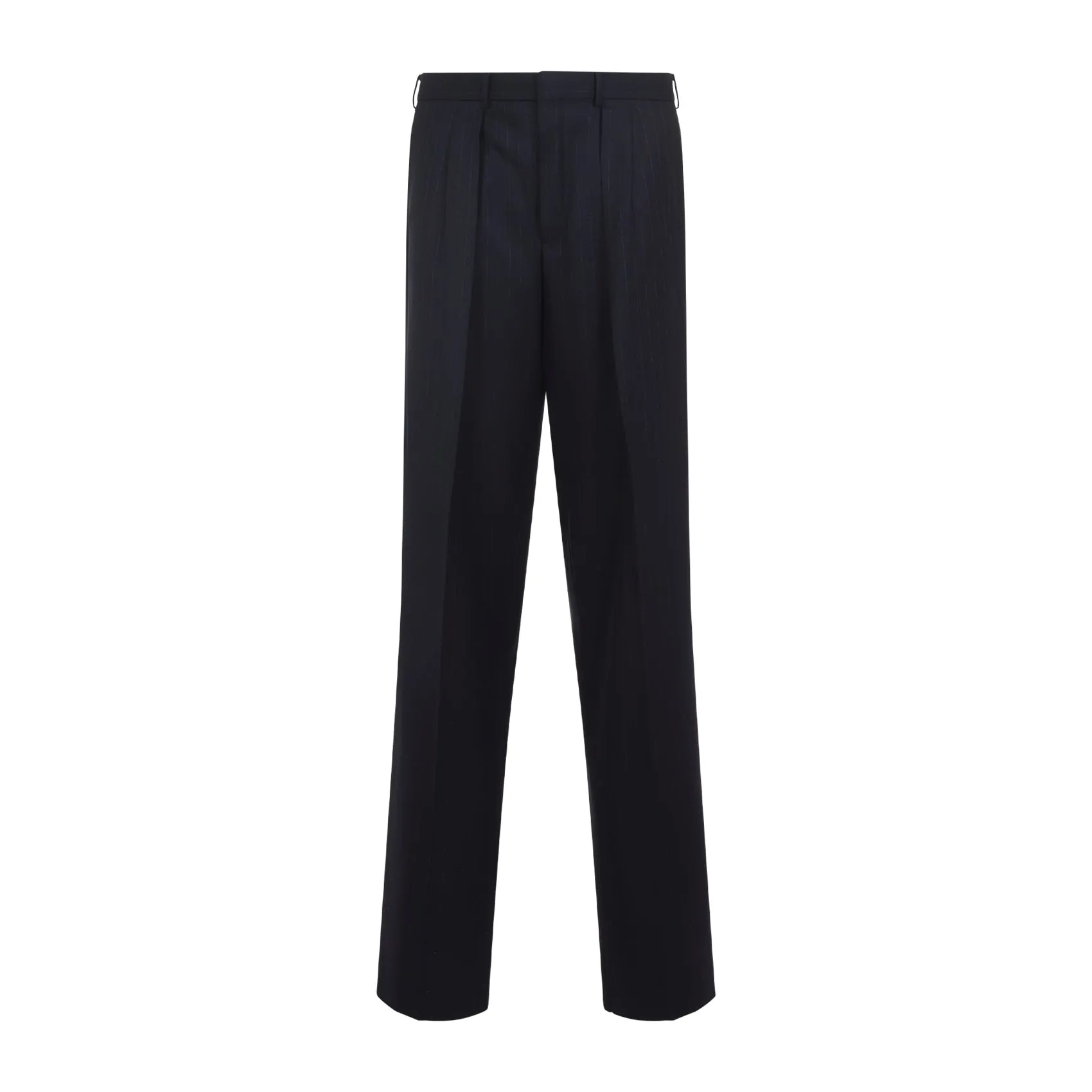 Navy Blue Wool Pants