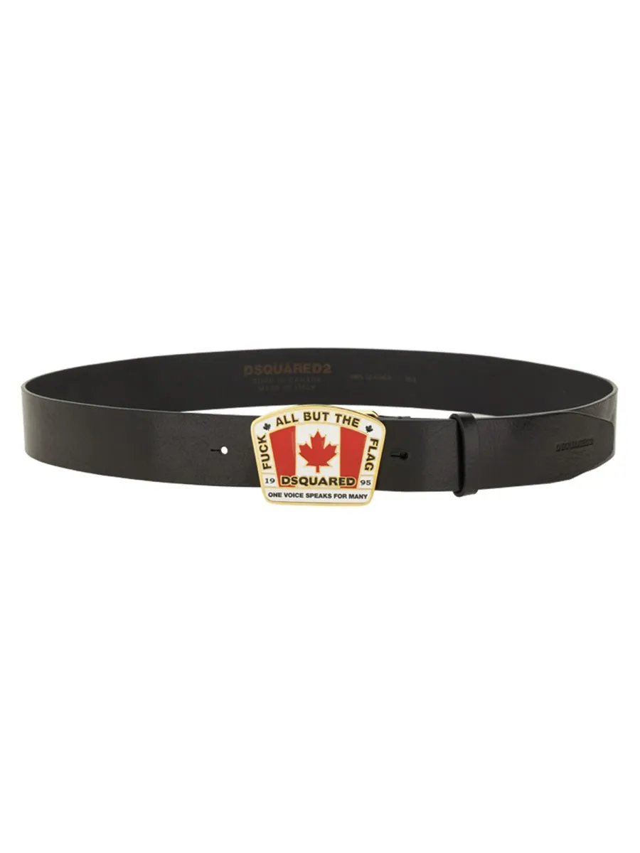 "Canadian Flag" License Plate Belt