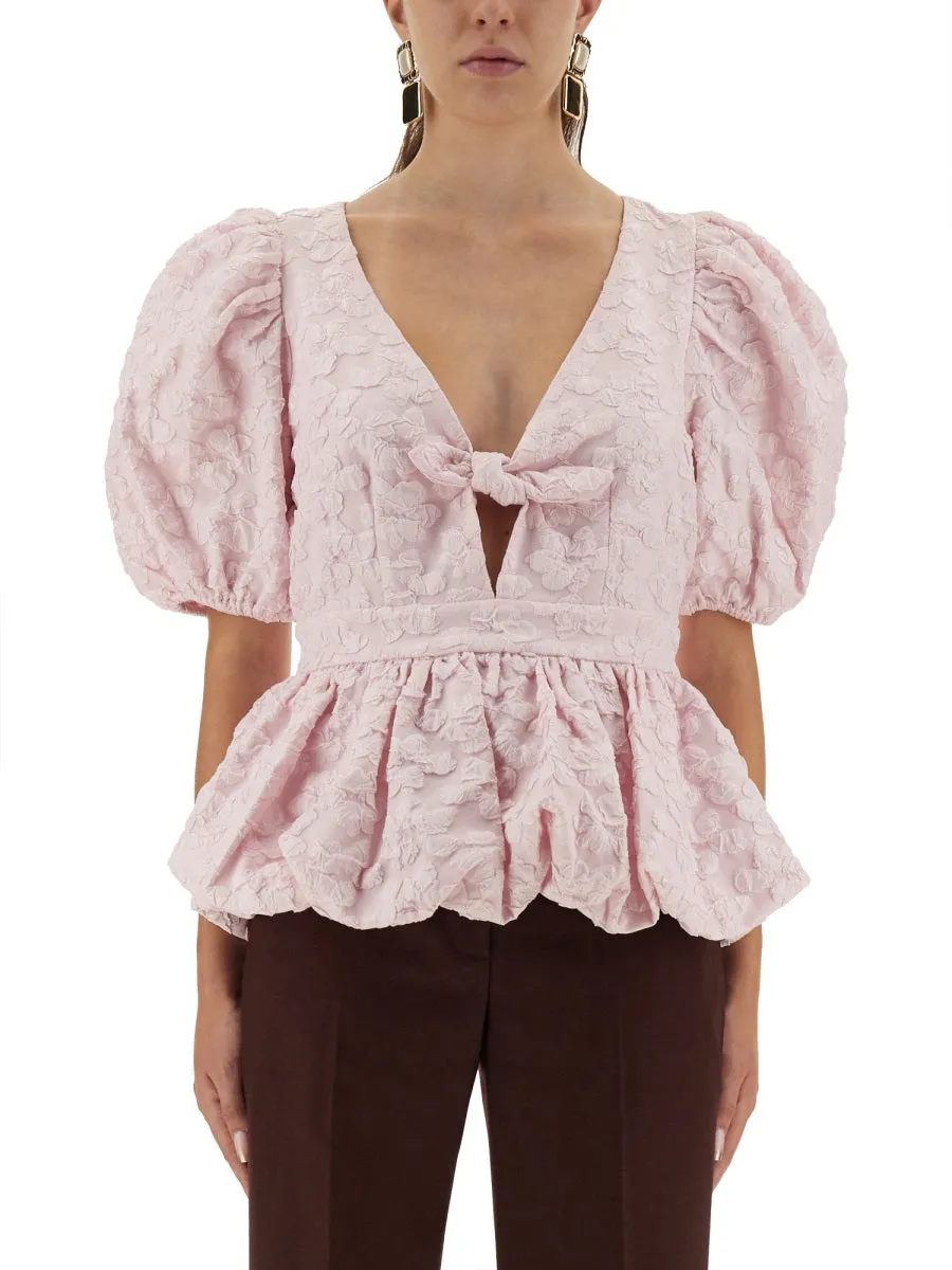 Top With Puff Sleeves