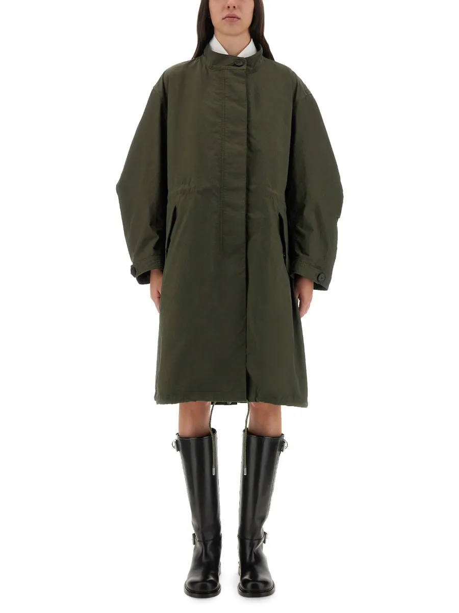 Oversized Parka With Logo Print