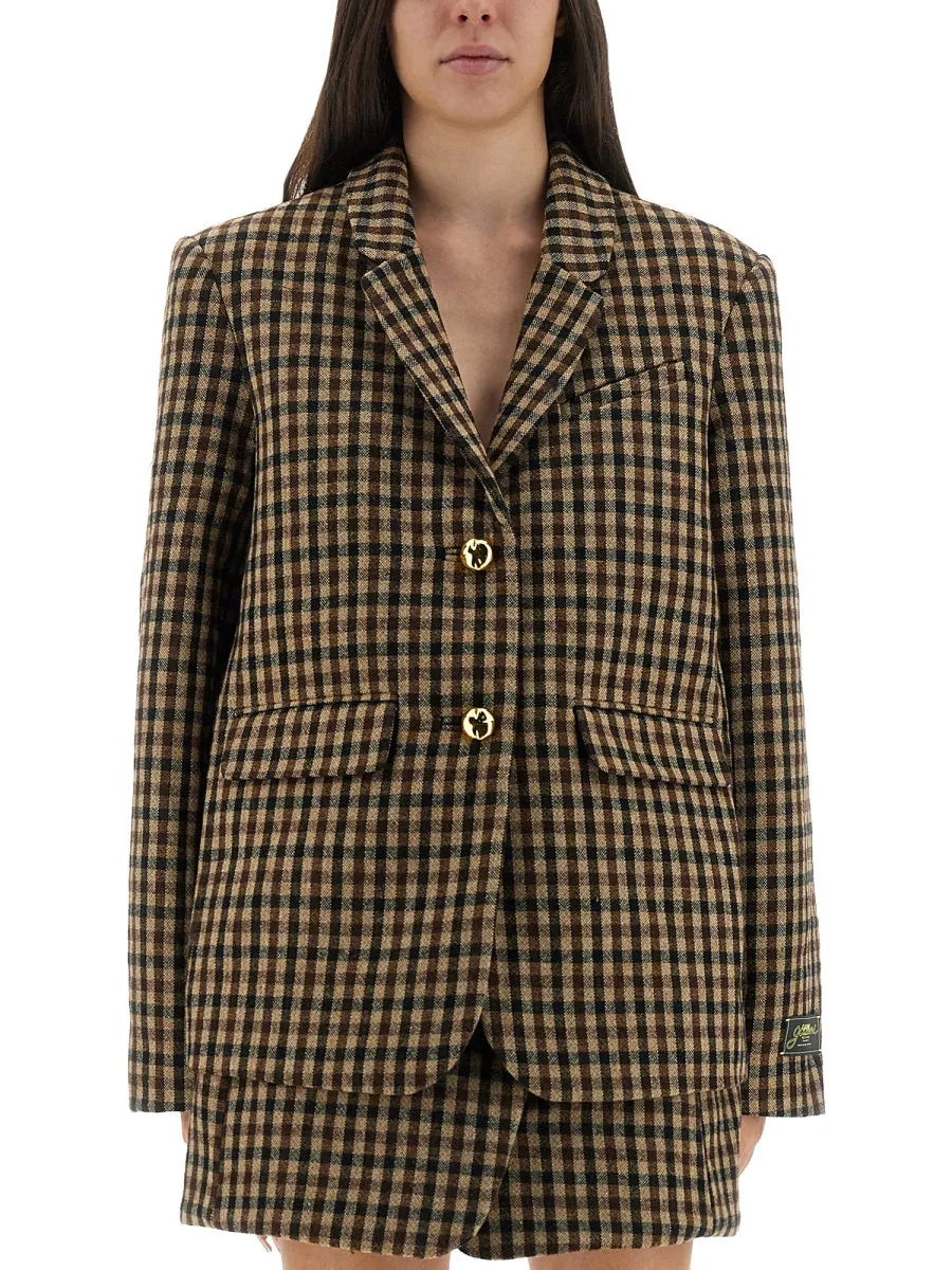 Checked Wool Blazer