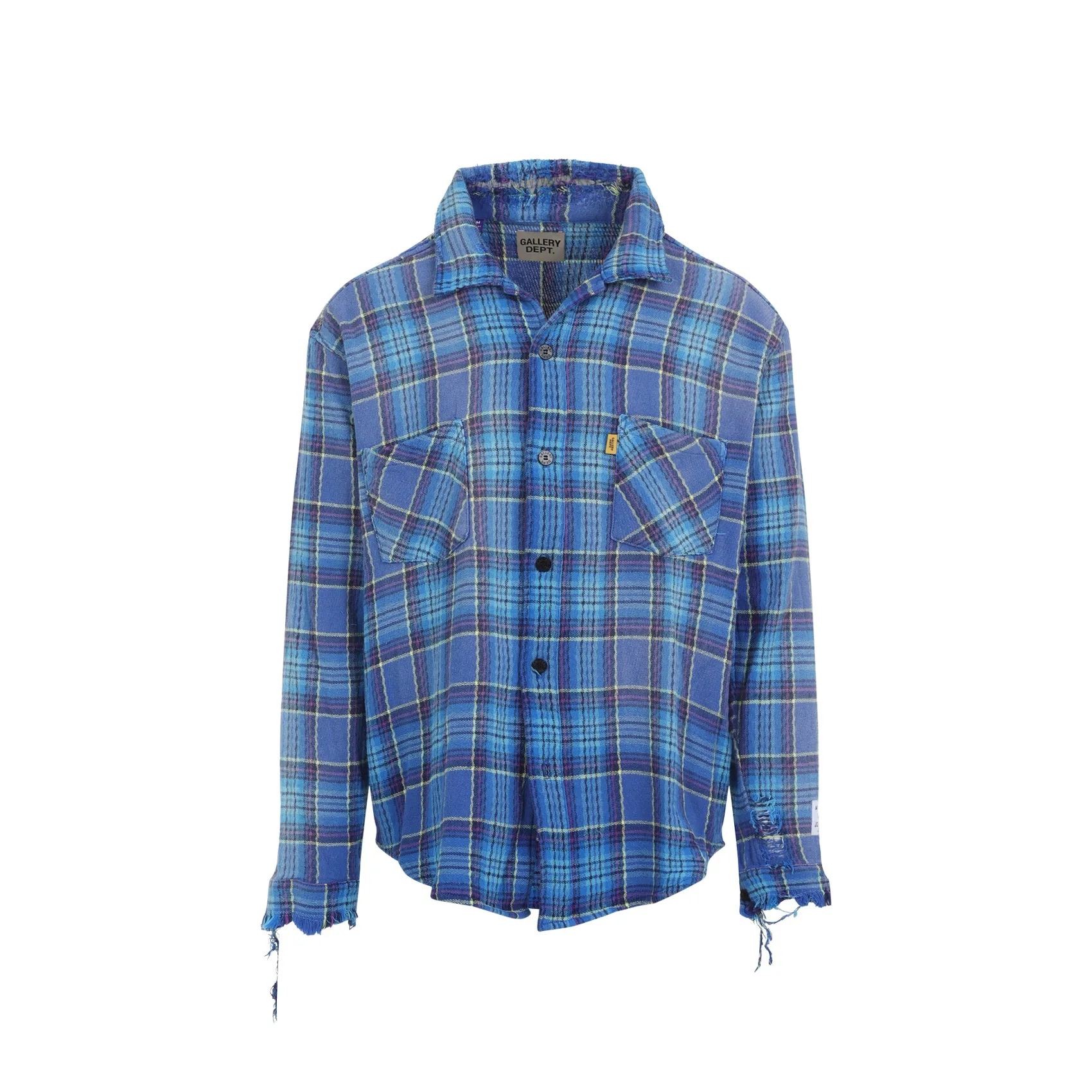 Blue Marley Flannel Cotton Shirt