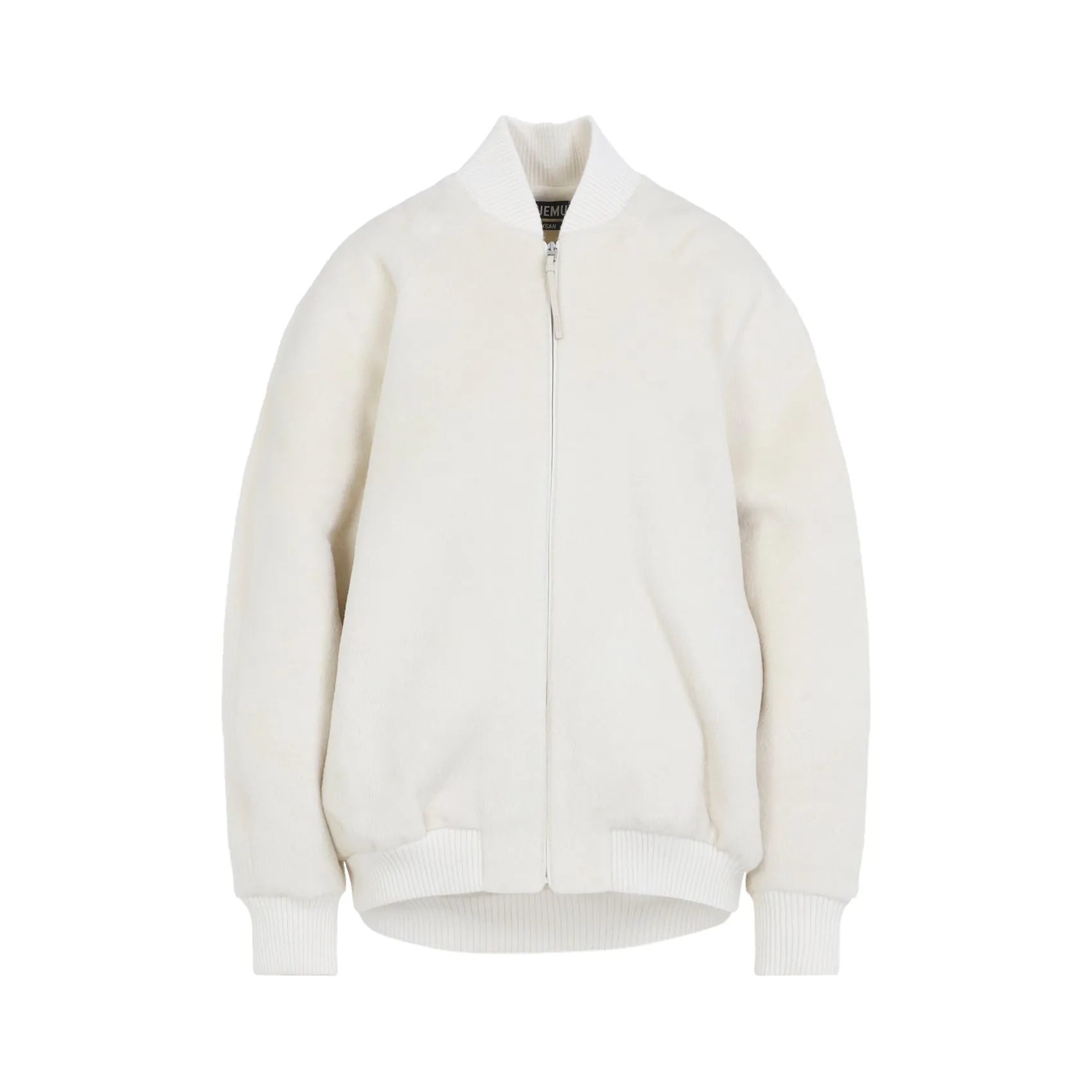 White Le Blouson Pilu Alpaca Wool Jacket