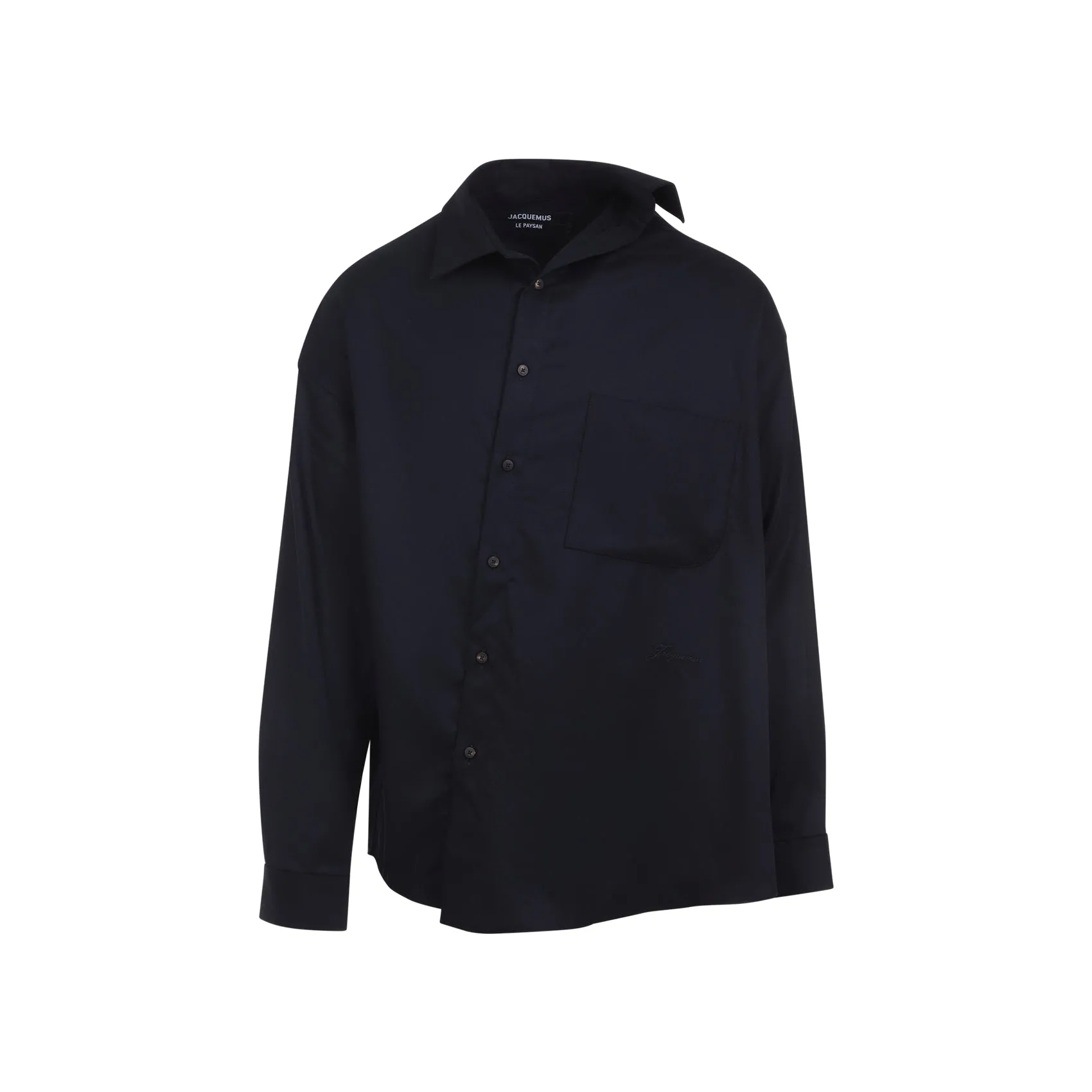 Navy Blue La Chemis Cuadro Virgin Wool Shirt