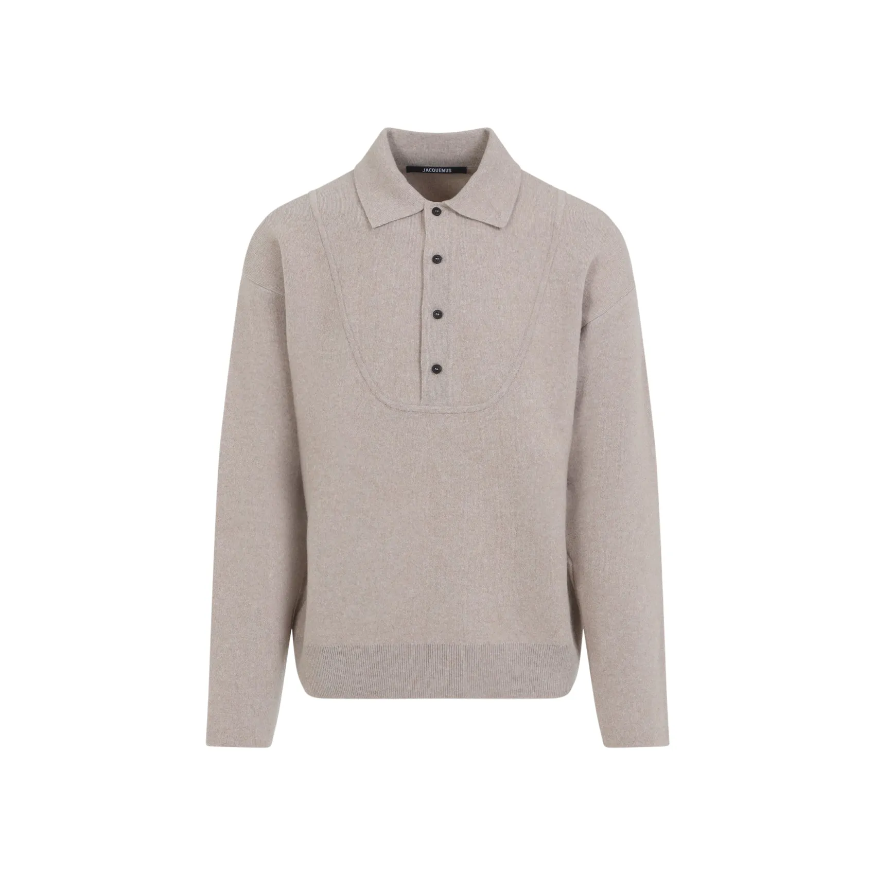 Beige Vareuse Pallone Merino Wool Pullover