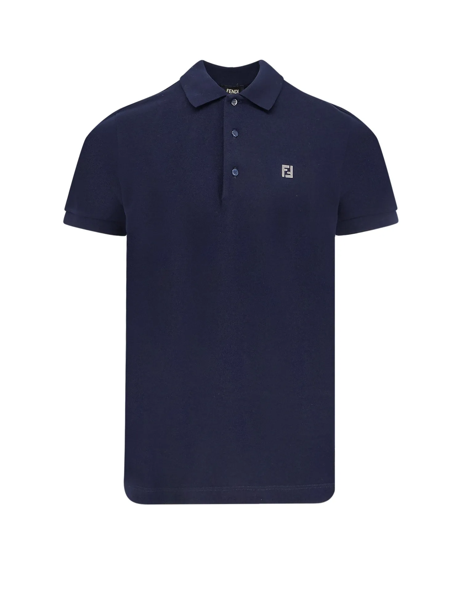 Cotton Polo Shirt With Ff Detail