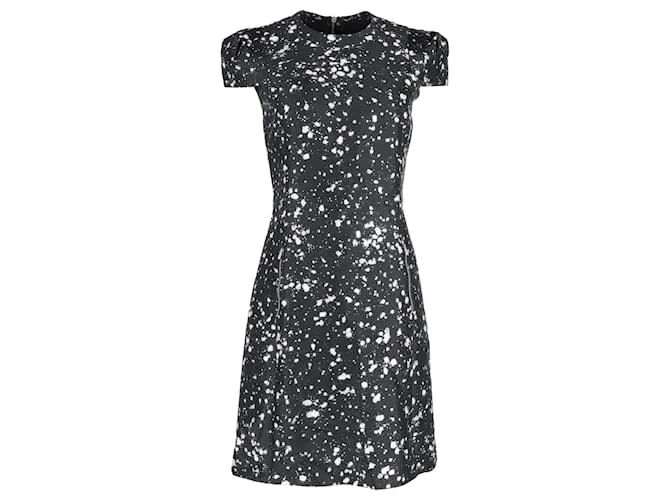 Abito stampato a maniche corte Michael Kors in cotone nero