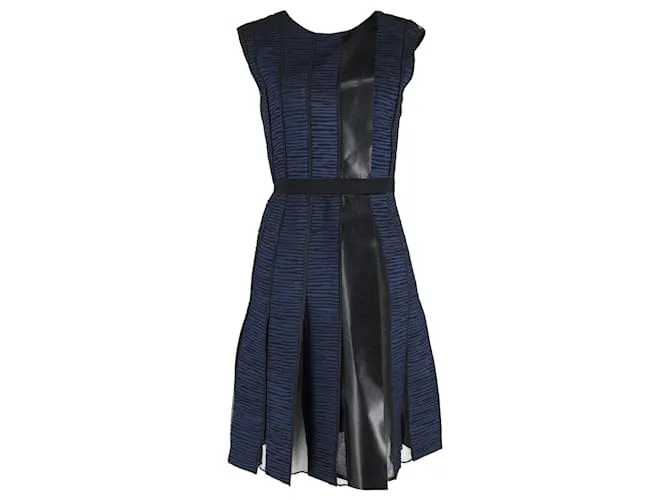 Abito Sportmax senza maniche a pannelli in cotone blu