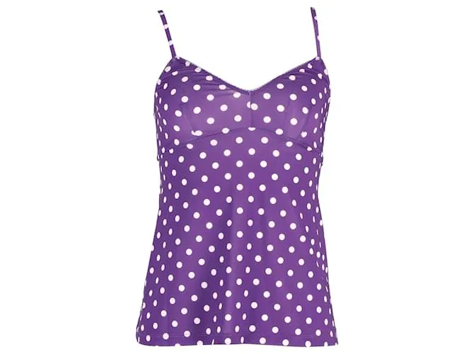 Canotta Zimmermann a pois in seta viola