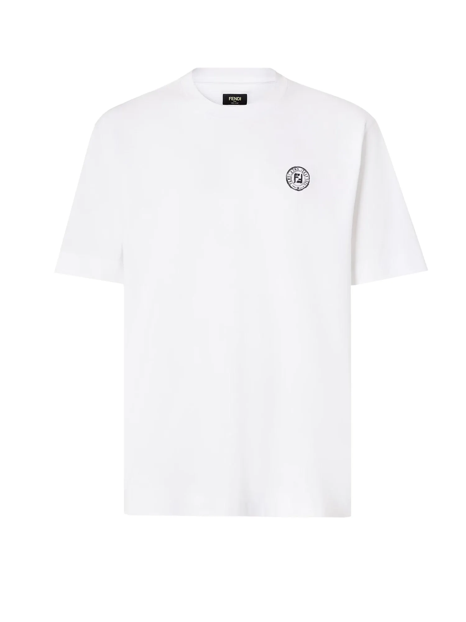 Cotton T-Shirt With Ff Embroidery