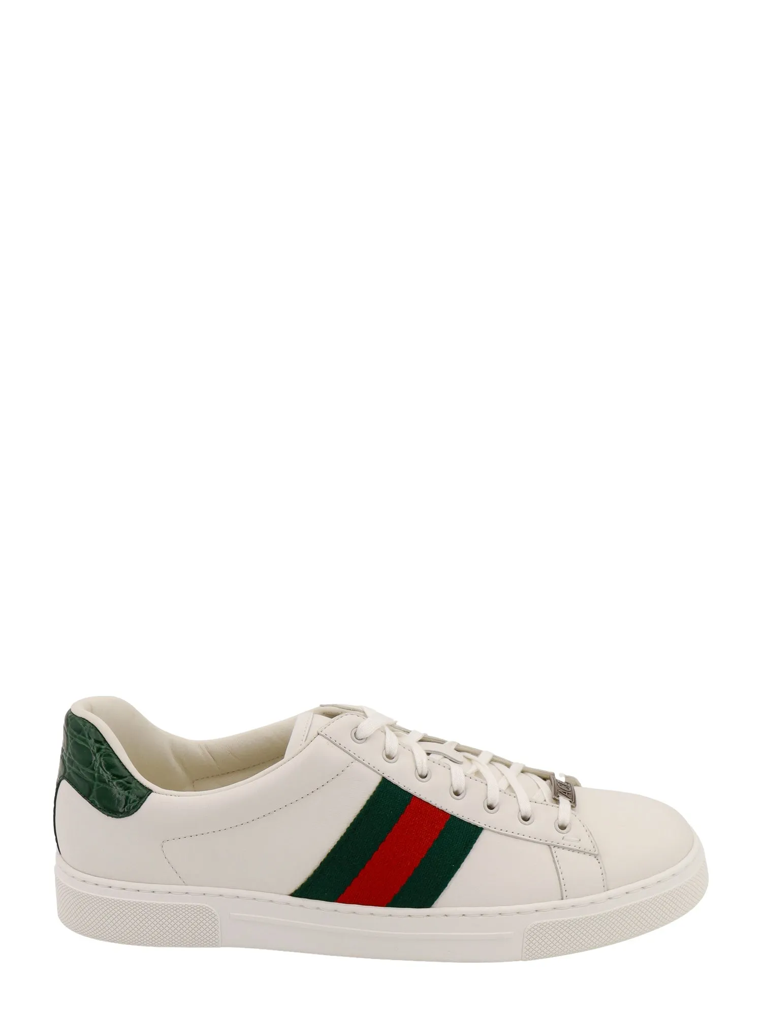 Ace Leather Sneakers With Lateral Web Band