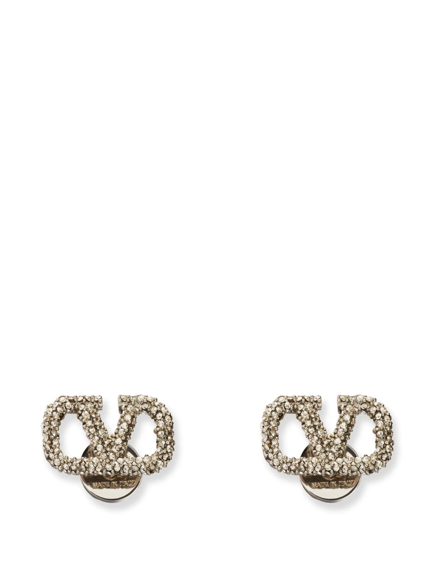 Vlogo Signature Earrings With Rhinestones
