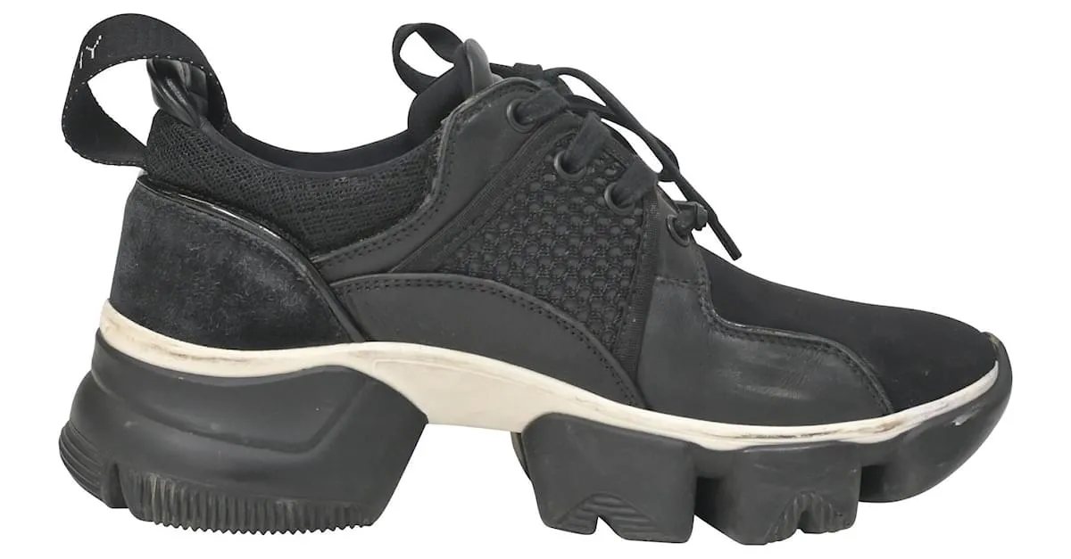 Givenchy Jaw Low Top Chunky Sneakers in pelle nera Nero