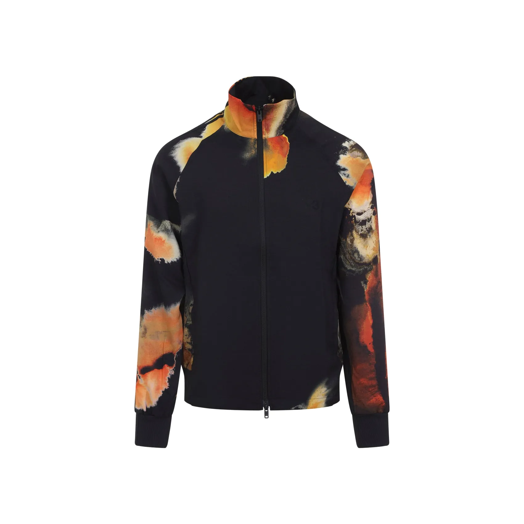 Black Aop 3-Stripes Polyester Top