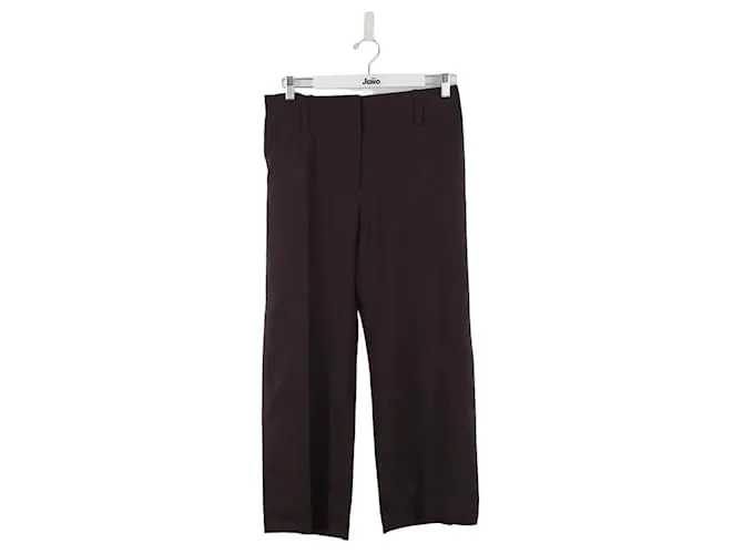 Jil Sander Pantaloni a gamba larga in lana Marrone