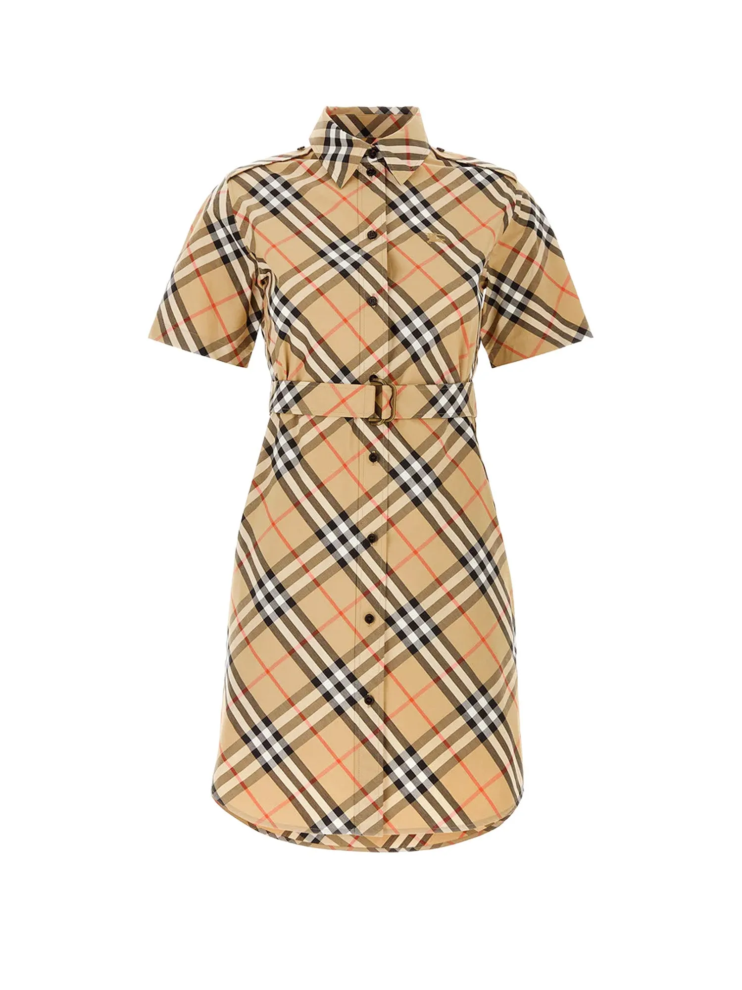 Chemisier Cotton Dress With Check Print