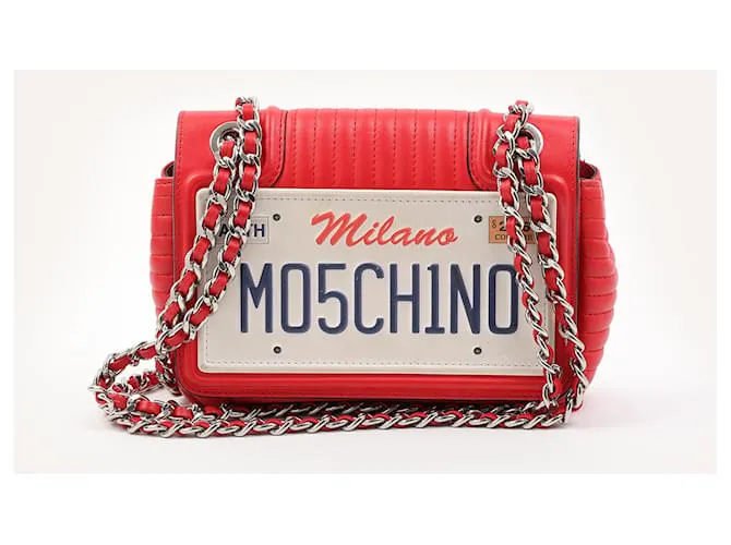 MOSCHINO Borse in pelle Rosso