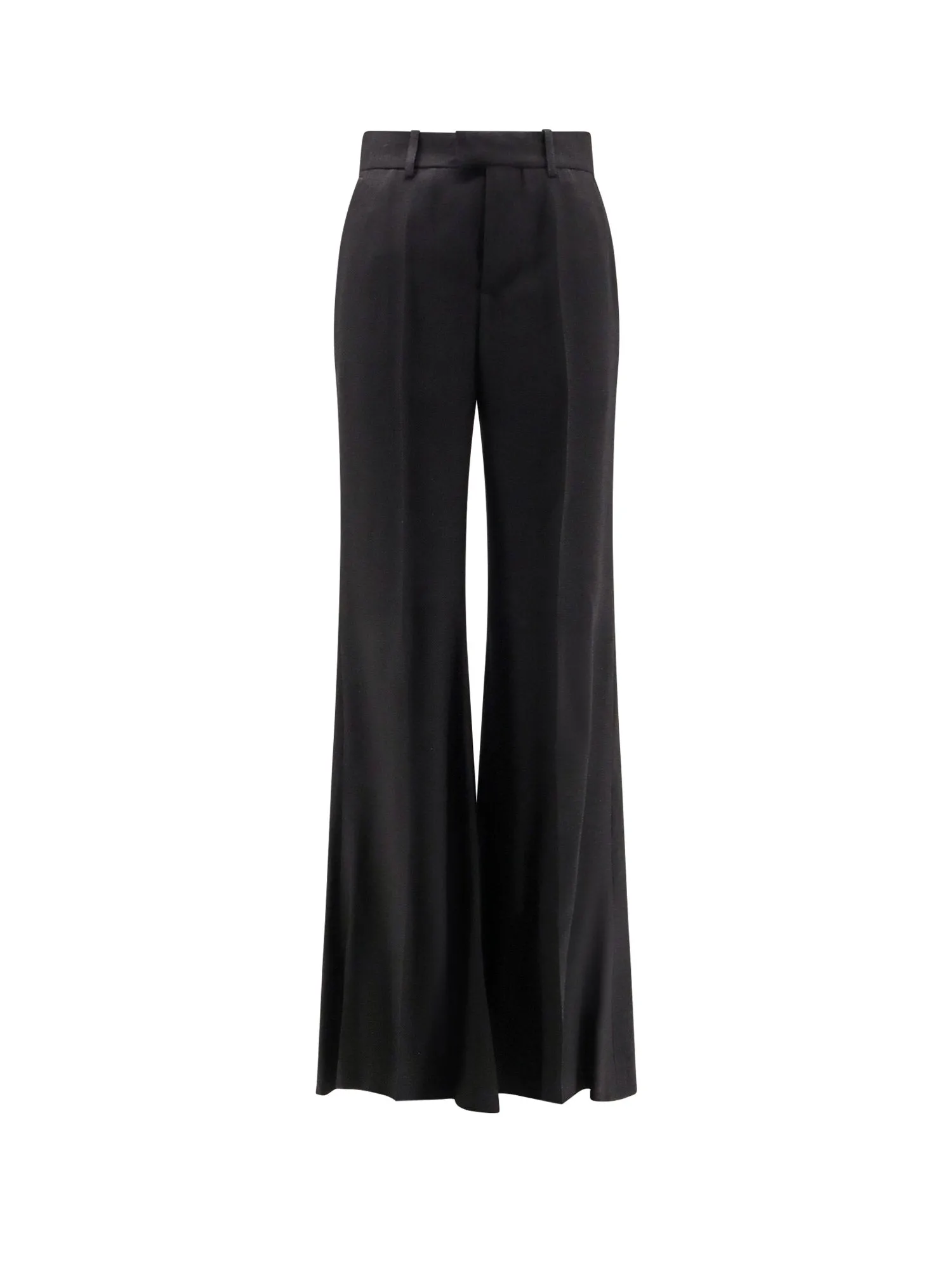 Viscose Trousers With Flared Bottom