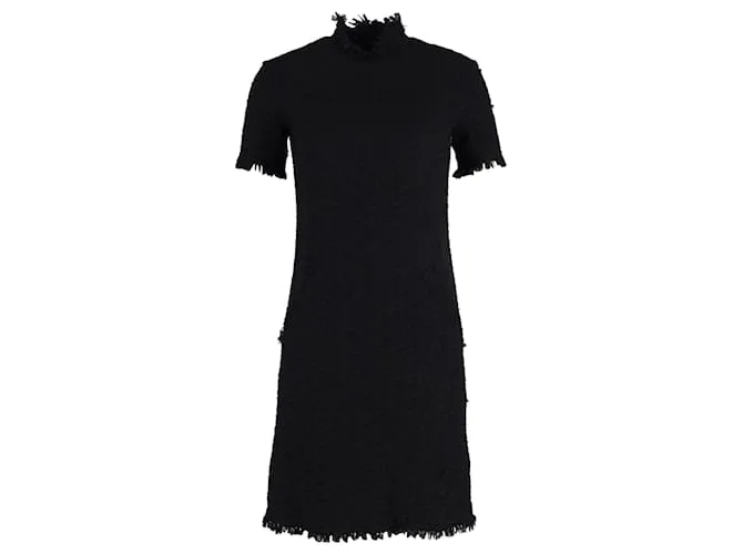 Abito Mini in Tweed Nero in Lana di Nina Ricci