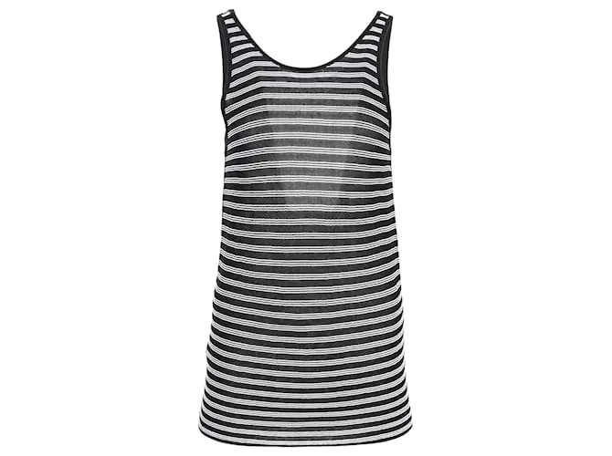 Canotta a righe in maglia nera e bianca in rayon di Alexander Wang Multicolore
