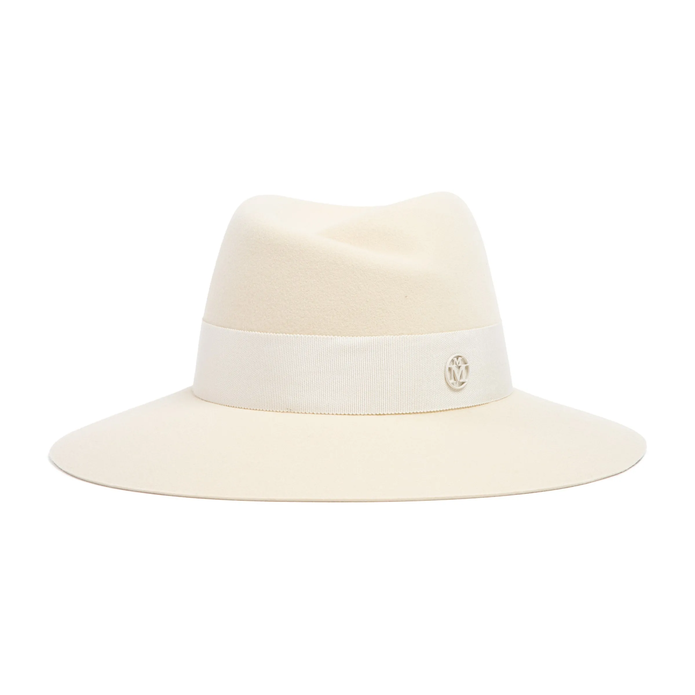 Virginie Pearl White Felt Timeless Fedora Hat
