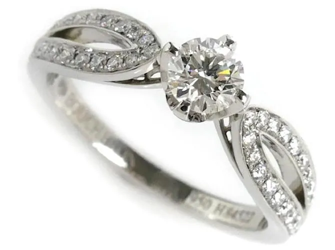 Anello solitario in diamante in platino Pt950 Boucheron