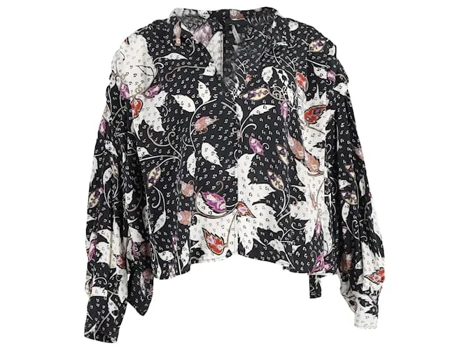 Blusa floreale Isabel Marant in seta multicolore