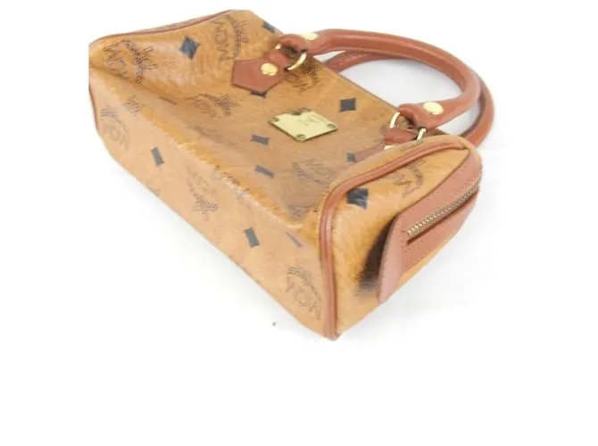 MCM Visetos 010 Borsa Boston Marrone