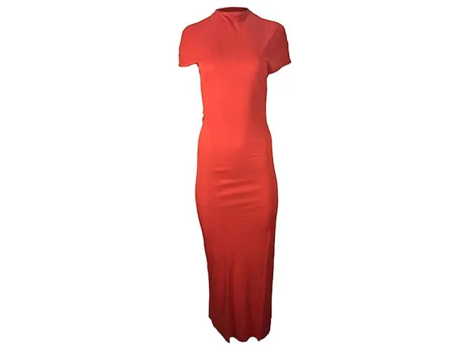 Abito maxi aderente Khaite Yenza in viscosa rossa Rosso
