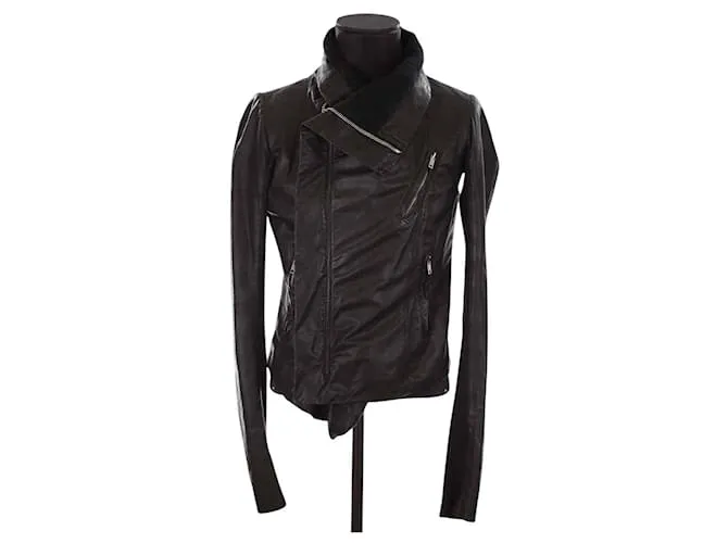Rick Owens Giacca di pelle in pelle Nero