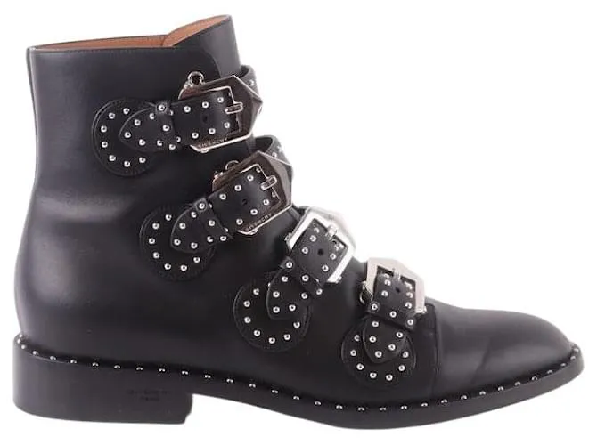 Givenchy Stivali in pelle con lacci Nero
