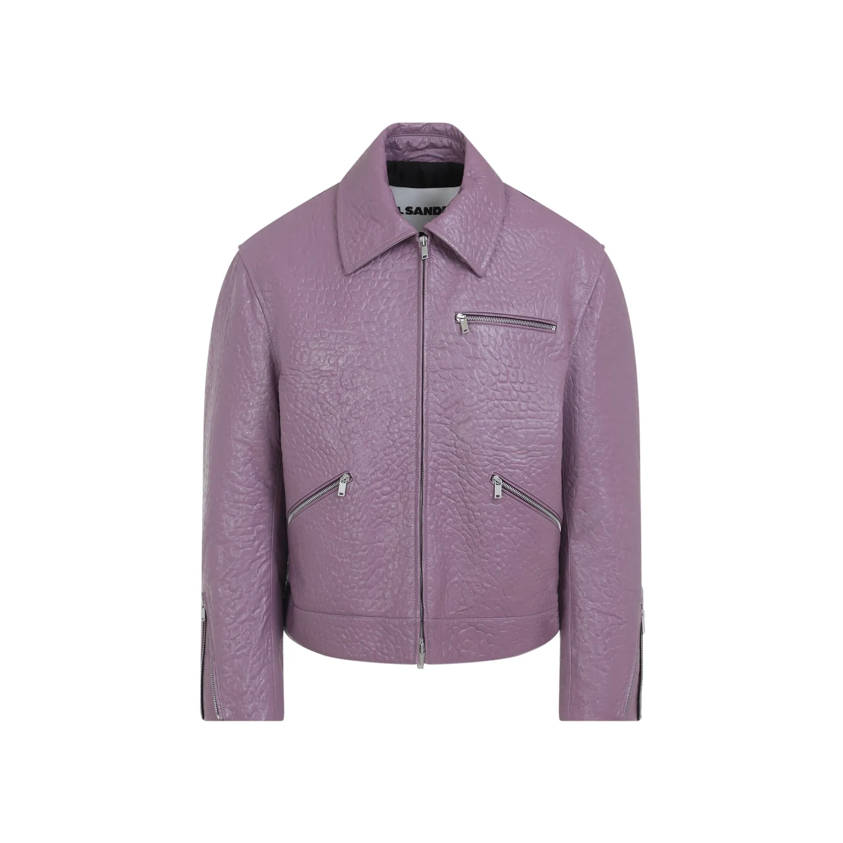 Purple Ovine Leather Jacket